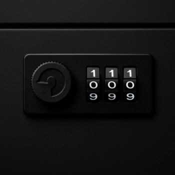 Skrzynka na listy pocztowa na gazety, ulotki czarna na szyfr zamek kod